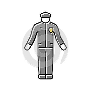police worker policeman color icon vector illustration