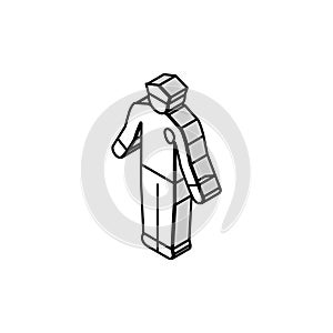 police worker policeman isometric icon vector illustration