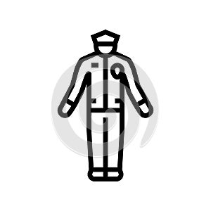 police worker policeman line icon vector illustration