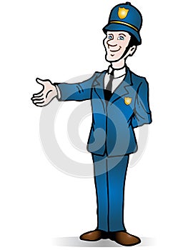 Policeman certify a product