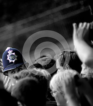 Policeman in the crowds