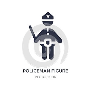 policeman figure icon on white background. Simple element illustration from People concept