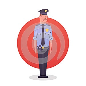 Policeman Icon Male Cop Guard Security