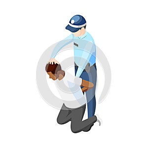 Policeman Isometric Illustration