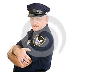 Policeman Serious and