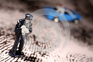 Policeman writing ticket