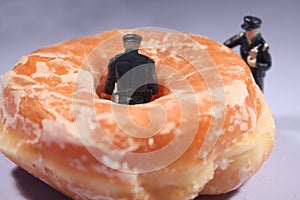 Policemen and donuts - comical photo