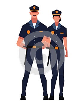 polices standing character