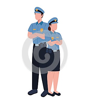 polices standing illustration