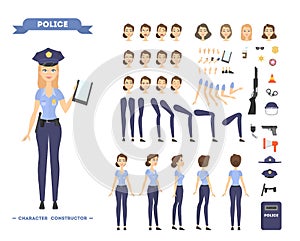 Policewoman character set.