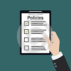 Policies board company policy check list