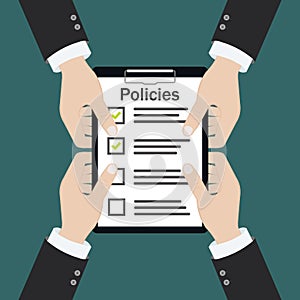 Policies board company policy check list