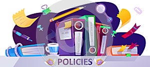 Policies vector banner