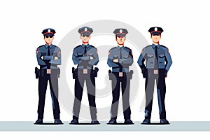 Policing positive image of the police vector isolated illustration photo