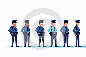 Policing positive image of the police vector isolated illustration photo