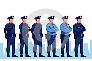 Policing positive image of the police vector isolated illustration photo