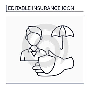 Policyholder line icon