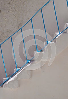 Polignano, blue stairway, Puglia, Italy