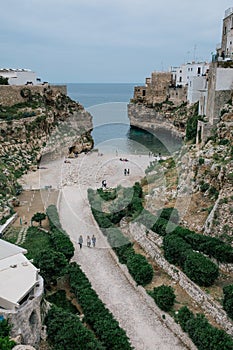 Polignano mare apulia city street in Italy photo