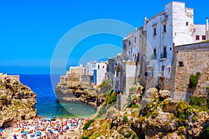 Polignano a Mare - Bari - Apulia - south italy sea village lagoon photo