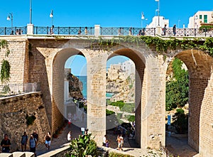 Ponte di Polignano a Mare bridge. Apulia, Italy.