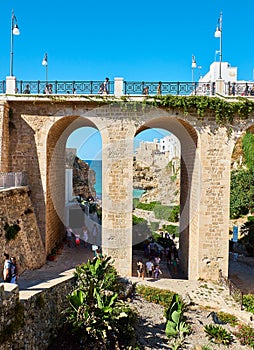 Ponte di Polignano a Mare bridge. Apulia, Italy.