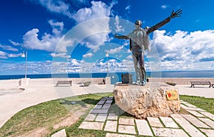 POLIGNANO A MARE, ITALY SEPTEMBER 1, 2014: Domenico Modugno Stat photo