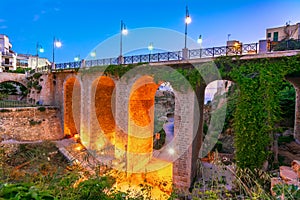 Polignano a Mare, Puglia, Italy. Ponte di Polignano bridge