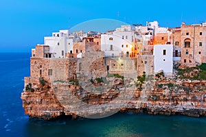 Polignano a Mare, Puglia, Italy: Sunset at Cala Paura gulf