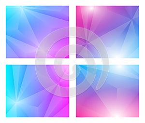 4 in 1 Poligon geometric background