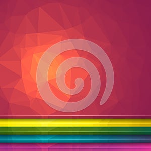 Poligon Light Effect Background. Set of Five Geometric Triangular Illustrations. Web Site Headers