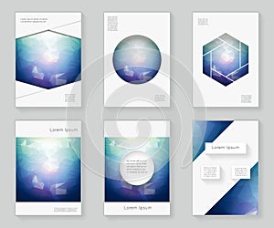 Poligonal light in the dark over design template design decorative pattern frame ornament book brochure booklet