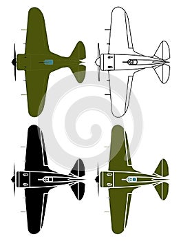 Polikarpov I 16 in top view