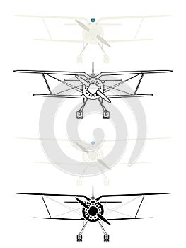 Polikarpov I153 in front view