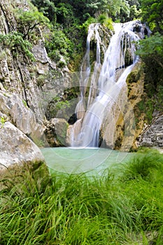 Polilimnio waterfall,peloponnese, greece photo