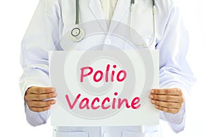 Polio vaccine photo