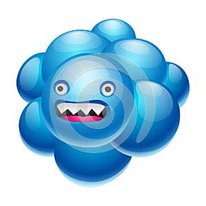 Poliomyelitis virus illustration.