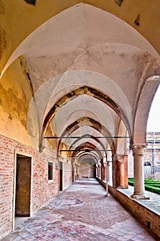 Polirone Abbey porch - San Benedetto Po, Italy