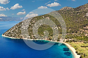 Polis beach in Ithaki, Greece photo