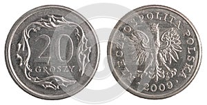 Polish 20 groszy coin