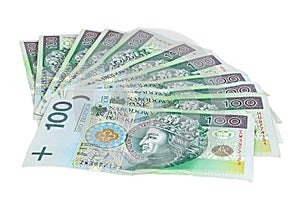 Polish banknotes of 100 PLN