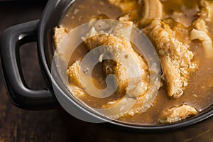 Polish beef tripe soup photo