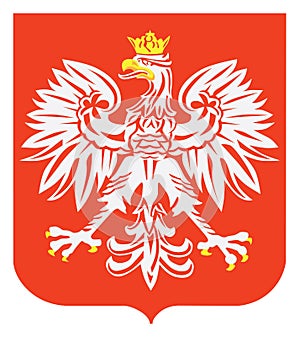 Polish eagle emblem. photo