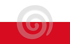Polish flag, flat layout, illustration