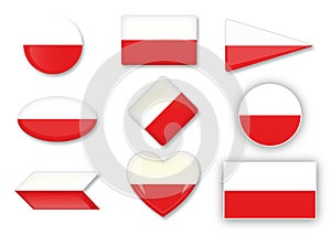 Polish flag set