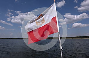 Polish flag waving