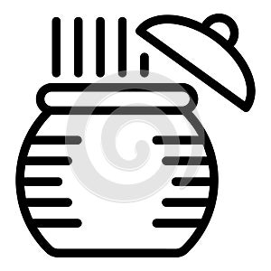 Polish food bowl icon outline vector. Poland country