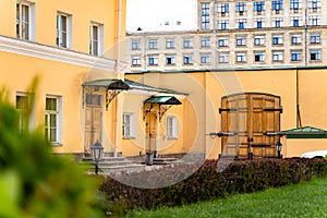 Polish garden and building of museum-Estate of G. R. Derzhavin, St. Petersburg
