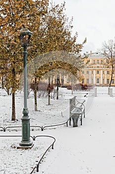 The Polish Garden and The Derzhavin`s Manor in Saint Petersburg.