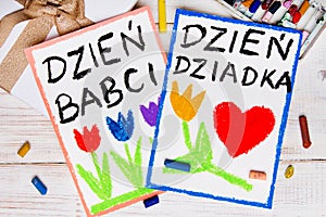 Polish Grandfather`s Day and Grandmothers Day card